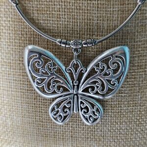Beautiful Tibetan Bead Butterfly Necklace